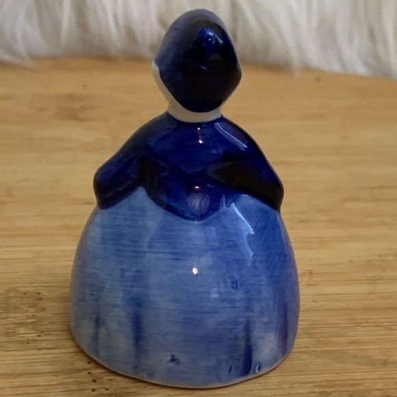 Delft Blue 84 Vintage Blue White 2 1/4" Hand Painted Dutch Porcelain Dinner Bell - Picture 5 of 14